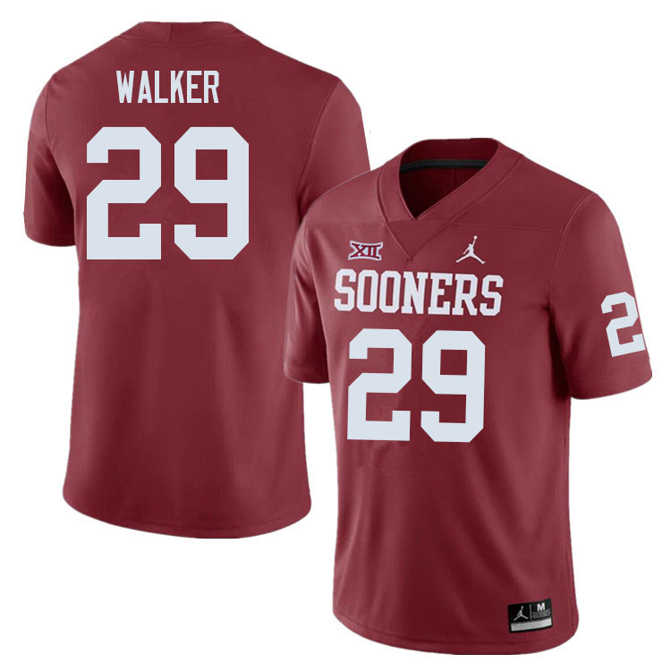 Men #29 Tawee Walker Oklahoma Sooners College Football Jerseys Sale-Crimson